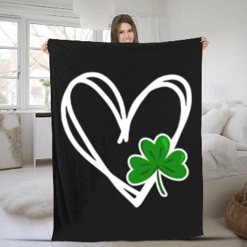 Discover Heart St Patricks Day Shamrock Irish Toddler Baby Fleece Blankets