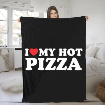 Discover Love Hot Pizza Is My Valentine Fleece Blankets