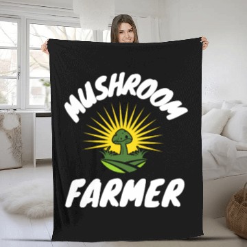 Discover Mushroom Cultivation Farmer Fleece Blankets