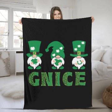 Discover Garden Gnomes Gnome Lover Funny Gnome Gardening Fleece Blankets