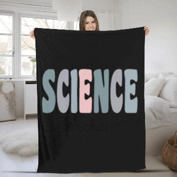 Discover Science Teacher Gift Matching Teacher Squad Fleece Blankets