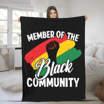 Discover Black history month member of the black community Fleece Blankets