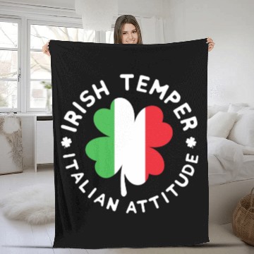 Discover irish temper italian attitude Fleece Blankets