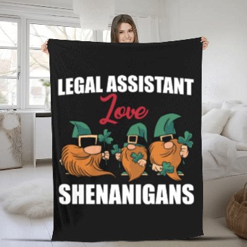 Discover Legal Assistant Love Shenanigans St. Patricks Day Fleece Blankets
