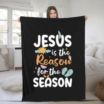 Discover Jesus Is The Reason For The Season Summer Faith Fleece Blankets