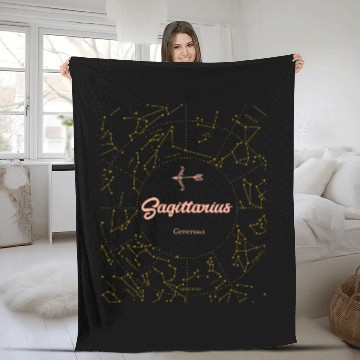 Discover Sagittarius Generous Astronomy Fleece Blankets