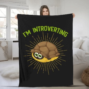Discover Introverted Person Turtle Lover Fleece Blankets