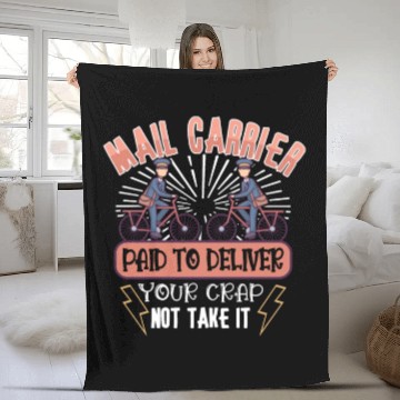 Discover Postal Worker Mail Lady Mail Carrier Postal Fleece Blankets