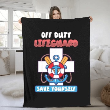 Discover Swimmer Scuba Diving Lifeguard Water Sport Fleece Blankets