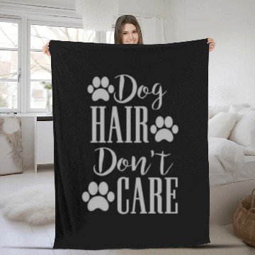 Discover Dog hair don't care Fleece Blankets