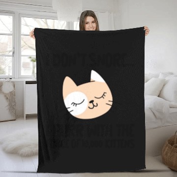Discover I Purr With The Force Of 10,000 Kittens 1 Fleece Blankets