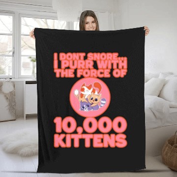 Discover I Purr With The Force Of 10,000 Kittens 3 Fleece Blankets