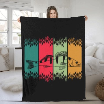 Discover Walleye - walleye fishing Fleece Blankets