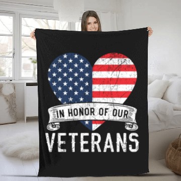 Discover Patriotic Veteran USA Flag American Memorial Day Fleece Blankets