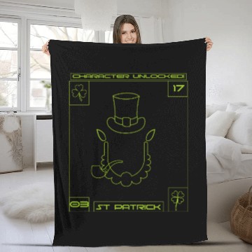 Discover Happy st Patrick's day - character unlocked Fleece Blankets