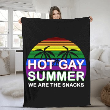 Discover Hot Gay Summer We Are The Snacks LGBT Apparel Fleece Blankets