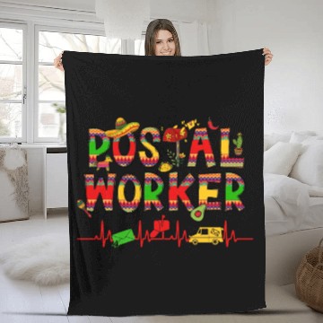 Discover Cinco de Mayo Postal Worker Cinco de Mayo Pattern Fleece Blankets