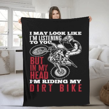 Discover Motocross Hobby Fleece Blankets