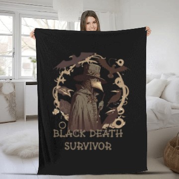 Discover plague doctor Fleece Blankets