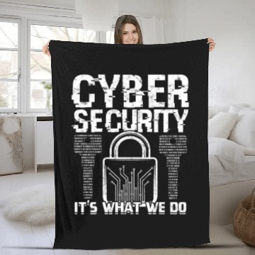 Discover Cyber Security Cyber Hacker Analyst Programmer Fleece Blankets