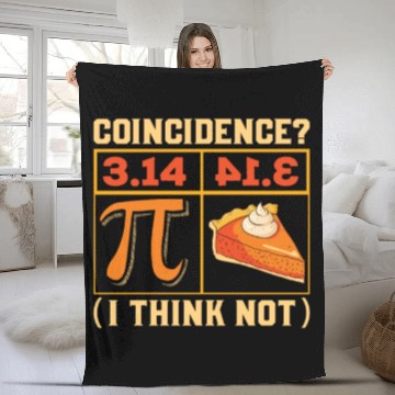 Discover 3,14=Pie Coincidence ? i think not. Pi Day Kids Fleece Blankets