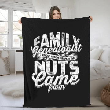 Discover Genealogy Family Historian Ancestry Genealogist Fleece Blankets
