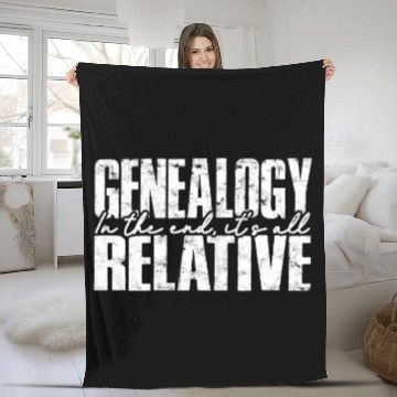 Discover Genealogy Family Historian Ancestry Genealogist Fleece Blankets