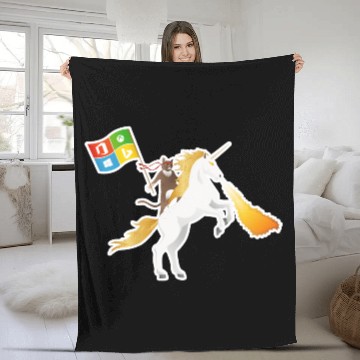 Discover Ninja Cat Unicorn Fleece Blankets