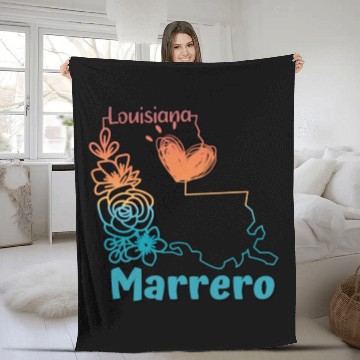 Discover I love my home town Marrero Louisiana Fleece Blankets