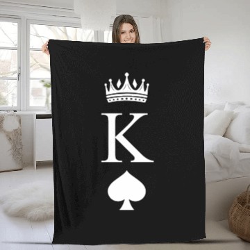 Discover King of Spades - Boyfriend gift for Valentine's Fleece Blankets