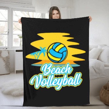 Discover Volleyball Sport Lover Beach Volleyball Player Fleece Blankets