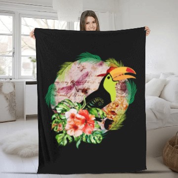 Discover Toucan's Magic - Tropical Bird Witchcraft Fleece Blankets