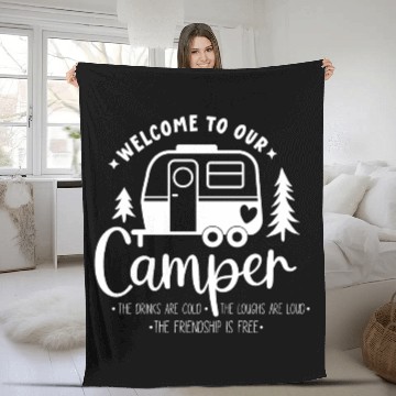 Discover Welcome To Our Camper Fleece Blankets