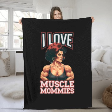 Discover I Love Muscle Mommies Fleece Blankets