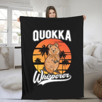 Discover Quokka Whispering Short-tailed Kangaroo Fleece Blankets