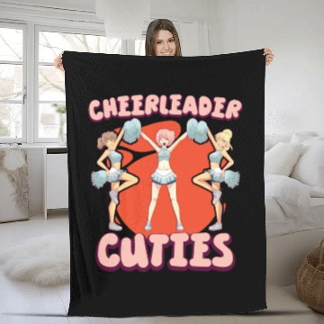 Discover Cheerleading Cheerleader Girl Cheerleading Girl Fleece Blankets