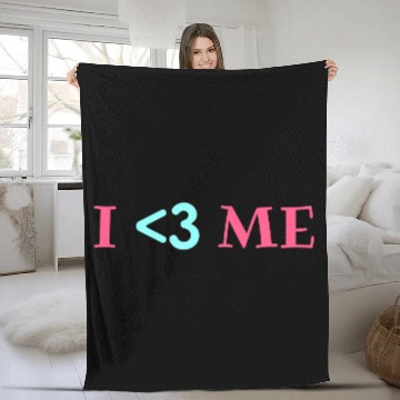Discover I love me, Heart, Positive, Cool, Stylish,Teens Fleece Blankets