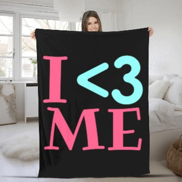 Discover I Love Me, Heart, Positive, Cool, Stylish,Teens Fleece Blankets
