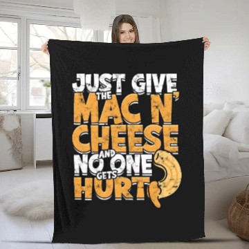 Discover Mac N' Cheese Taster Pasta Food Macaroni Fleece Blankets