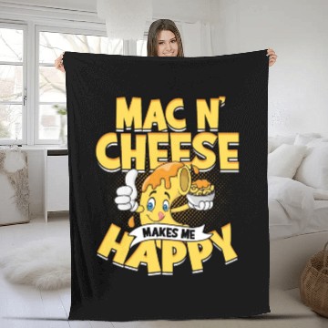 Discover Mac N' Cheese Taster Pasta Food Macaroni Fleece Blankets