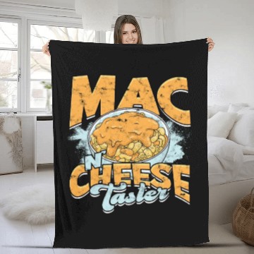 Discover Mac N' Cheese Taster Pasta Food Macaroni Fleece Blankets