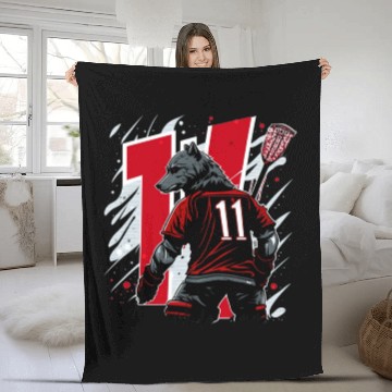 Discover Beacon Hills High School Number 11 Fleece Blankets