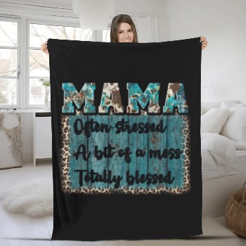 Discover Mama Western Sublimation Fleece Blankets Mother days