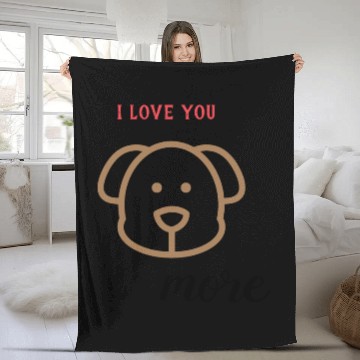 Discover Cool dog sticker Fleece Blankets