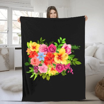 Discover summer flowers Fleece Blankets