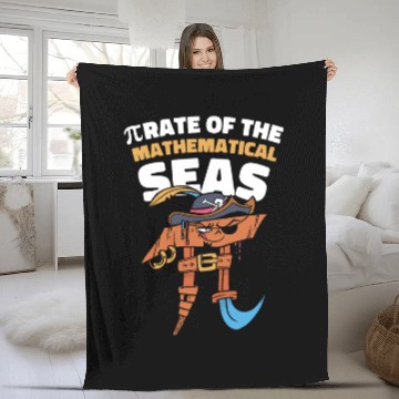 Discover Pi Day Pirate Mathematician Pi Symbol Number Math Fleece Blankets