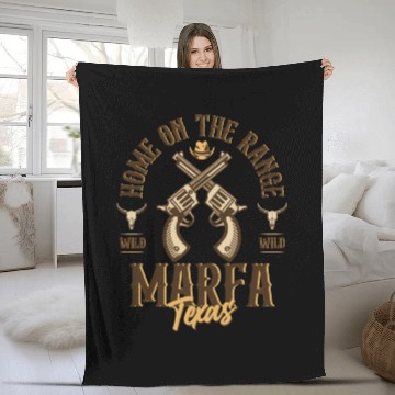 Discover Marfa Texas wild west town Fleece Blankets
