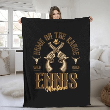 Discover Ennis Montana wild west town Fleece Blankets