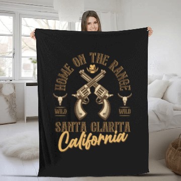 Discover Santa Clarita California wild west town Fleece Blankets