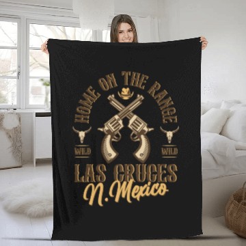 Discover Las Cruces New Mexico wild west town Fleece Blankets